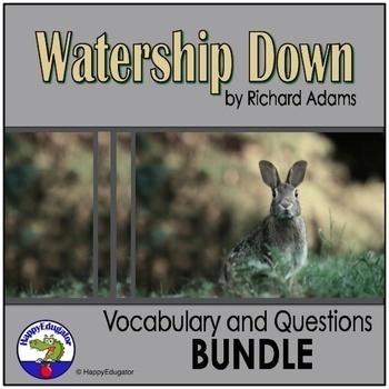 Preview of Watership Down Parts I - IV Novel Study with Author and Character Notes BUNDLE