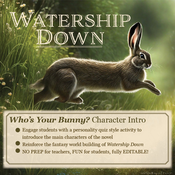 Preview of Watership Down: Who's Your Bunny? Character Introduction