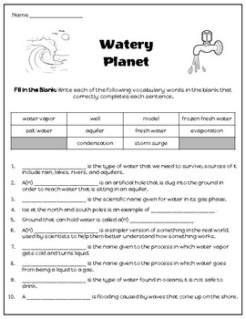 watery planet unit assessment mystery science by maria grant tpt