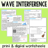 Wave Interference - Reading Comprehension Worksheets