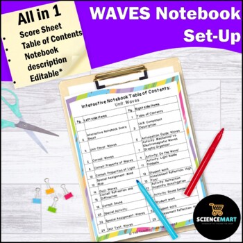 Preview of Waves Unit Notebook Set-Up Bundle | Physical Science Curriculum