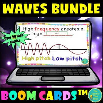 Preview of Waves Boom Cards Bundle | Physical Science