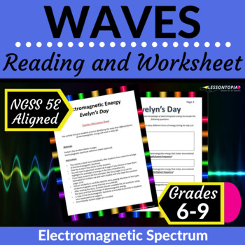 Preview of Waves-Electromagnetic Spectrum Worksheet
