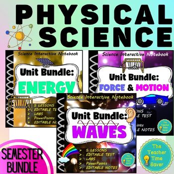 Preview of Waves Energy & Motion- Science Interactive Notebook Unit Plan
