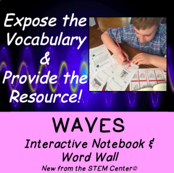 Preview of Waves Interactive Notebook & Word Wall