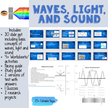 Preview of Waves, Light and Sound Unit