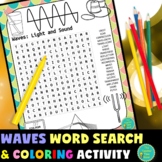 Waves: Light and Sound Word Search Coloring Activity