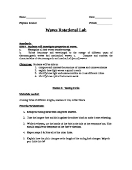 Preview of Waves Rotational Lab