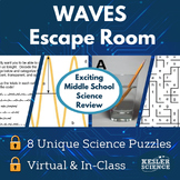 Waves Science Escape Room - 6th 7th 8th Grade Science Revi