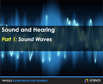 Preview of Sound Waves Ear and Hearing Unit Presentation PPT With Student Summary Notes