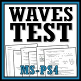 Waves Test with Sound and Light NGSS MS-PS4-1 MS-PS4-2 MS-PS4-3
