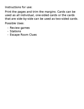 Preview of Waves Unit Review Cards