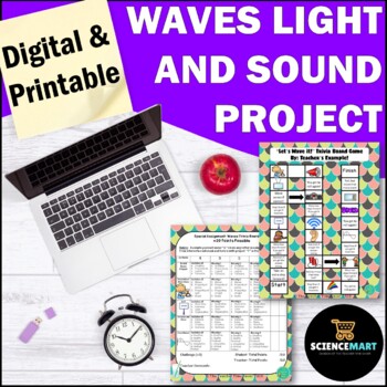 Preview of Light and Sound Waves Unit Project Activity | Physical Science Notebook