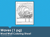 Waves Word Wall Coloring Sheet