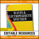 Waves and Electromagnetic Spectrum Notes, PowerPoint, and Test