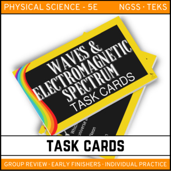 Preview of Waves & Electromagnetic Spectrum Task Cards