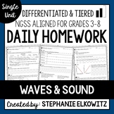 Waves and Sound Homework | Printable & Digital