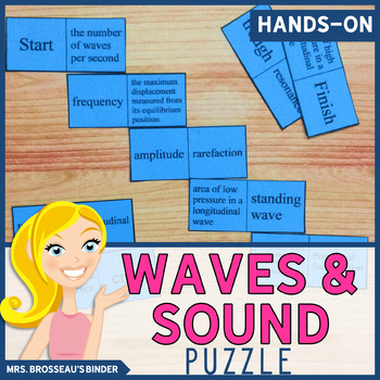 Preview of Waves and Sound Terms Domino Puzzle - Physics Vocabulary