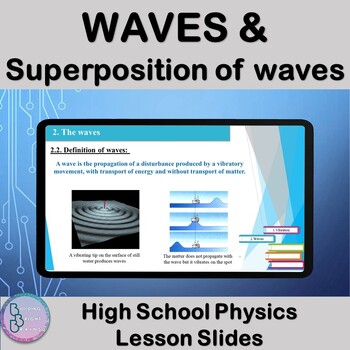 Preview of Waves and Superposition of Waves | PowerPoint Lesson Slides High School Physics