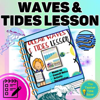 Preview of Waves and Ocean Tides Notes Activity Slides Lesson- Earth's Waters Unit