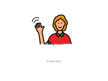 Preview of Waving Hello Social Story