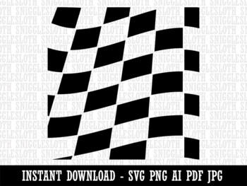 Waving Racing Checkered Flag Pattern Clipart Instant Digital Download ...