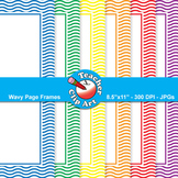 Wavy Page Frames — Primary Colors (11 Frames)