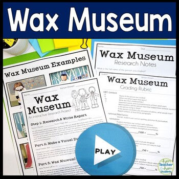 Preview of Wax Museum | Biography Book Report, Display, and Dress Up Like a Famous Person