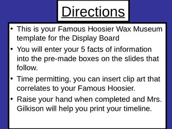 Preview of Wax Museum Template