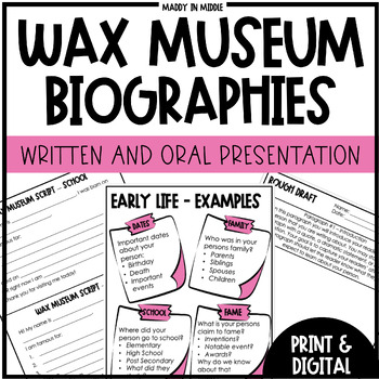 Preview of Wax Museum and Whole Class Presentation Bundle - Black History - DIGITAL & PRINT