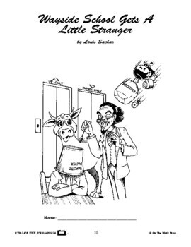 Wayside School Gets a Little Stranger, by Louis Sachar Novel Study Grades  4-6