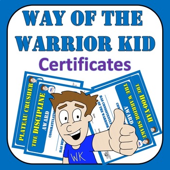 Preview of Way of the Warrior Kid Certificates