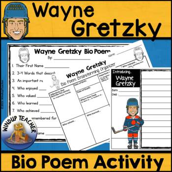 Preview of Wayne Gretzky Biography Poem Activity and Writing Paper