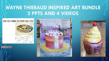 Preview of Wayne Thiebaud, Clay Cupcakes, Drawing Cake Forms, Demo Videos
