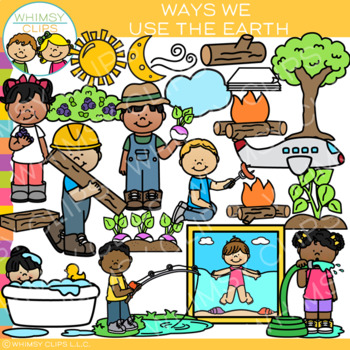 Preview of Ways We Use the Earth Clip Art {Whimsy Clips Earth Day Clip Art}