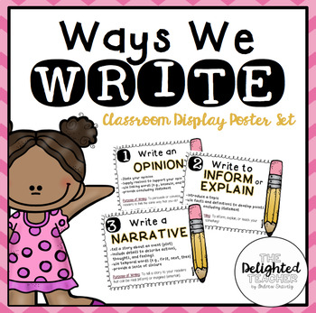 Preview of Ways We Write Poster Set | Narrative, Opinion & Informational Writing Posters