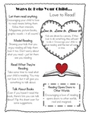 Ways to Help Your Child Love to Read Parent Handout