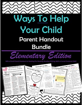 Preview of Ways to Help Your Child Parent Handout Bundle
