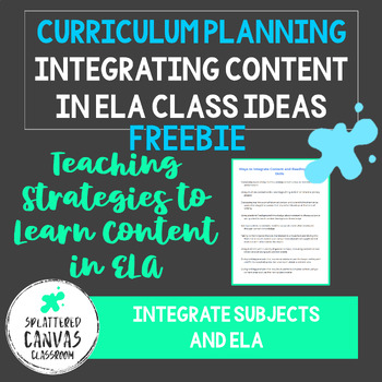 Preview of Ways to Integrate Content and Reading/Writing Skills (Curriculum Planning)