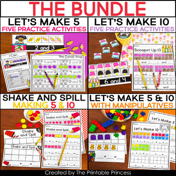 Preview of Ways to Make 5 / Ways to Make 10 BUNDLE