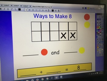 Preview of Ways to Make Eight (Ten Frame Activity)