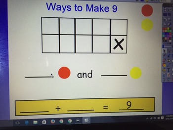 Preview of Ways to Make Nine (Ten Frame Activity)