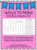 Ways to Make Numbers Sheets