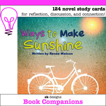 Preview of Ways to Make Sunshine Novel Study Discussion Question Cards