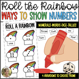 Ways to Show Numbers: Math Roll a Rainbow - Use Tallies, D