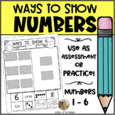 Numbers Ways to Show Sorting Practice Assessment for Kinde