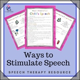 Ways to Stimulate Children's Speech - speech therapy, inte