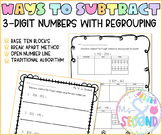 Ways to Subtract 3-Digit Numbers | Regrouping | Printable 