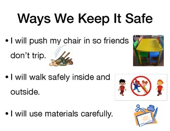 Preview of Ways to stay safe in classroom