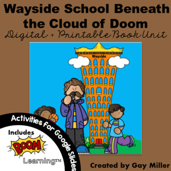 Preview of Wayside School Beneath the Cloud of Doom Novel Study Digital + Printable